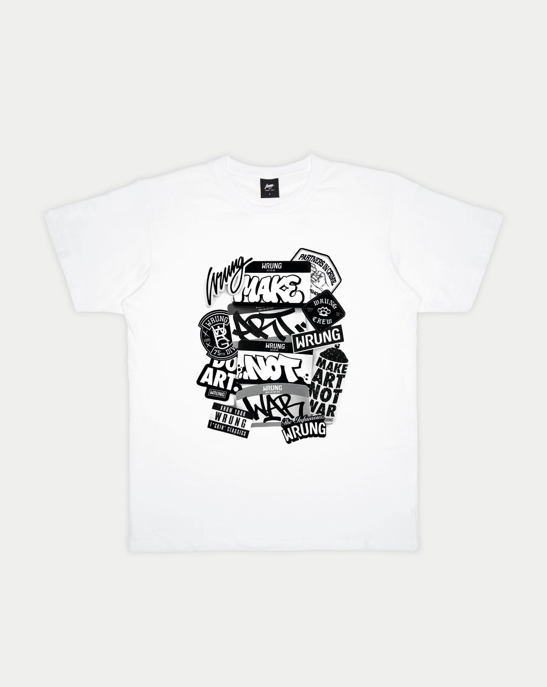 Wrung Stickers Blanc